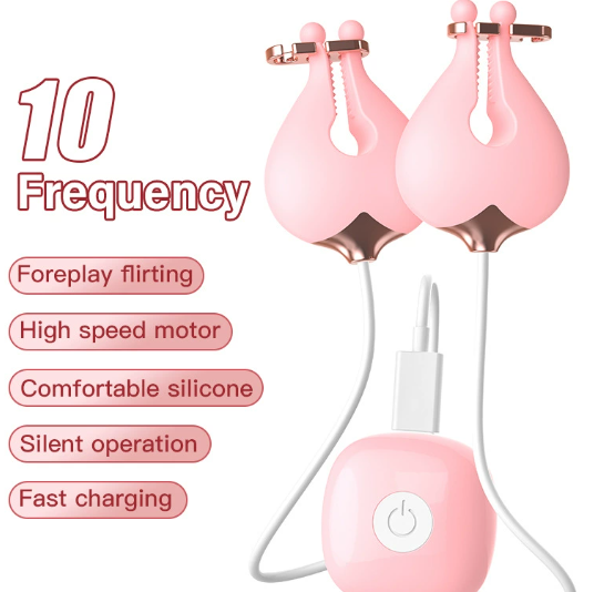 New Breast Massage Female Charging Vibrating Nipple Clip Masturbator Going Out Vibrating Egg Sex Toys — view 2