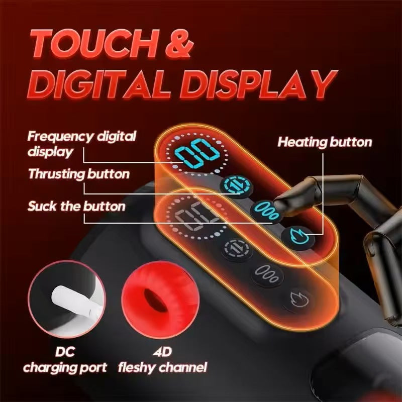 Vibrating and Thrusting Modes Men Masturbators with LCD - gallery image