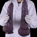 Oversized Extra - Thick Silicone Seahorse Shaped Dildo - detail view