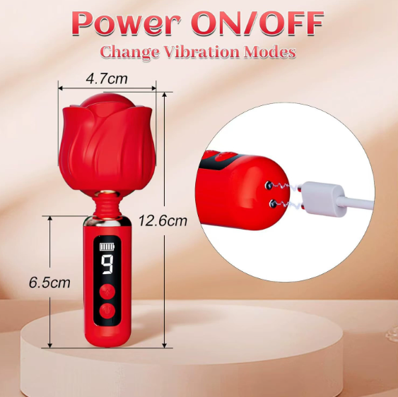 Rotary Rose Vibrator - alternate view