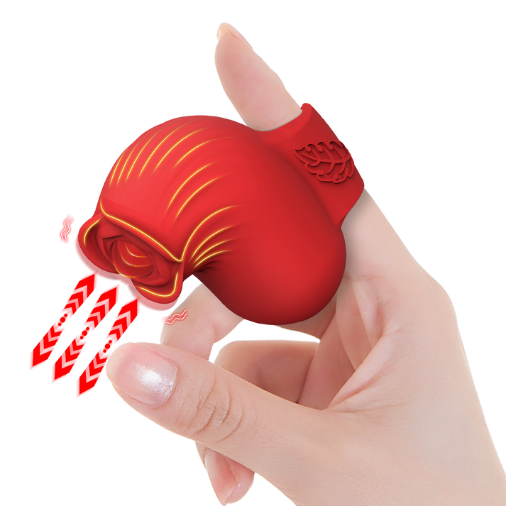 Rose finger clitoral teasing vibrator