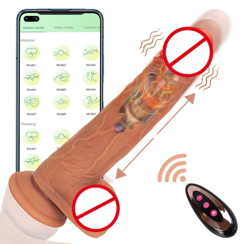 Realistic dildo vibrator with lifelike textured shaft and suction-cup base
