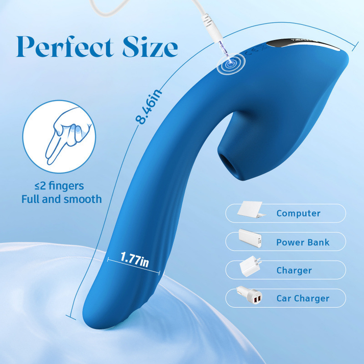 Blue Pulse New Suction Vibrator — view 2