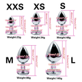 1pcs Metal Anal Plug with Gem Base - detail view