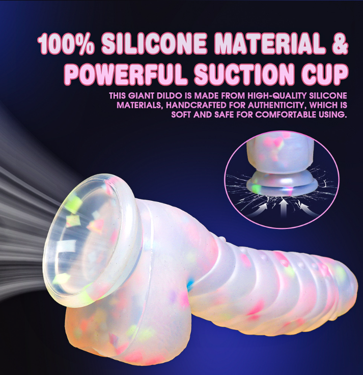 A caterpillar-shaped, colorful fluorescence dildos — view 3