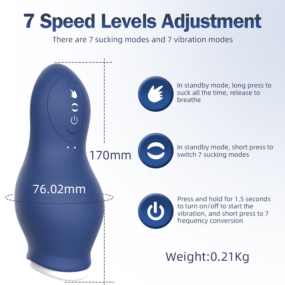 Fully Automatic Dragon Suction Airplane Cup Glans Vibration Massager Adult Sex Toy for Male Masturbation Exercise — view 4