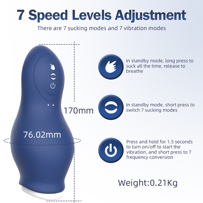 Fully Automatic Dragon Suction Airplane Cup Glans Vibration Massager Adult Sex Toy for Male Masturbation Exercise — view 4