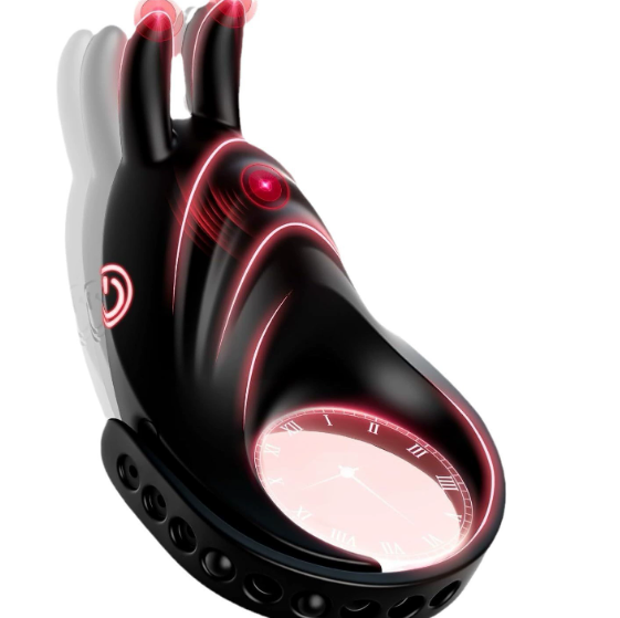 Adjustable silicone vibrating cock ring with attached stimulator