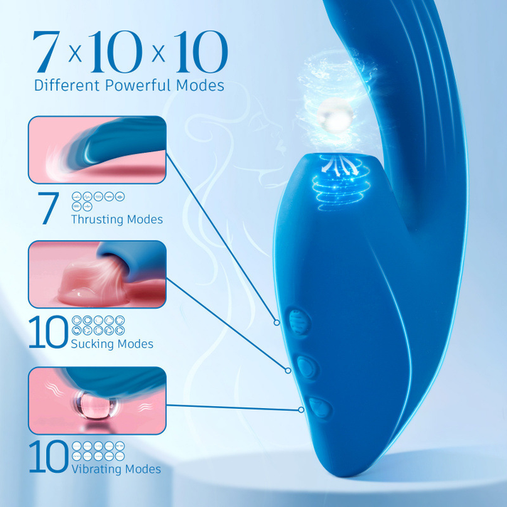 Blue Pulse New Suction Vibrator — view 4