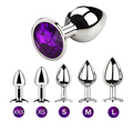 1pcs Metal Anal Plug with Gem Base - alternate view