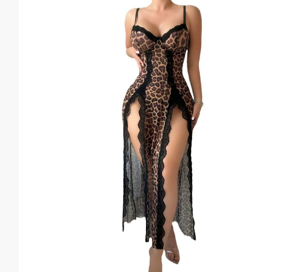 Leopard print sexy and romantic underwear — view 2