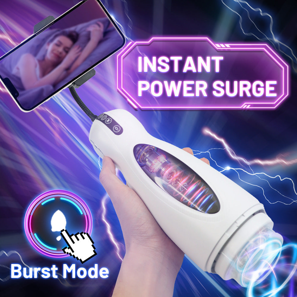 Electric Adjustable Rotating Male Masturbator Automatic - detail view