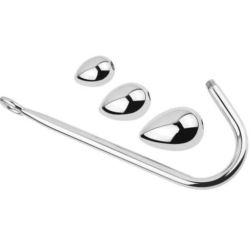 SM Metal hook anal plug — view 4