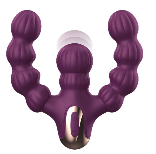 Double-ended vibrating bead massage stick