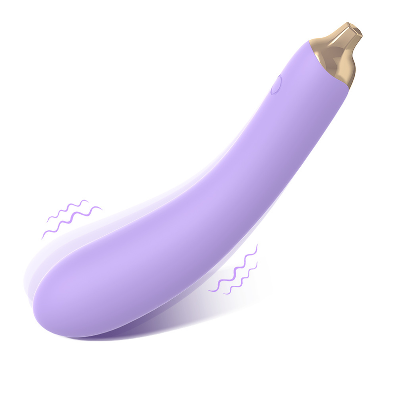 Eggplant-shaped novelty vibrator