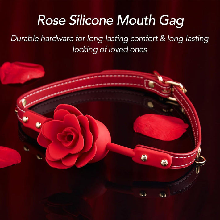 SM silicone solid rose mouth balls and Nipple clamps — view 4