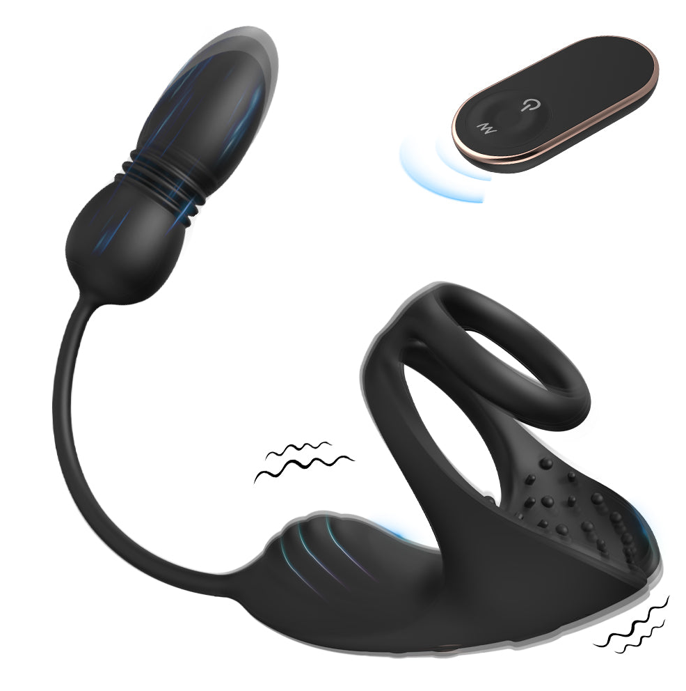 The Double - Ring Essence Locking Ring Vibration Remote - product image