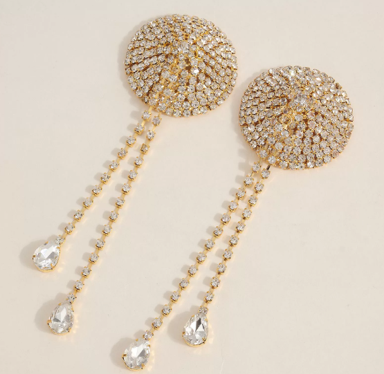 Super Flash Rhinestone Bra Chain Nipple Sticker - additional view
