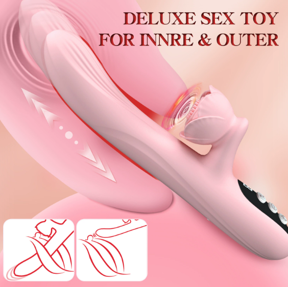 Rose telescopic strong vibration heating vibrator — view 3