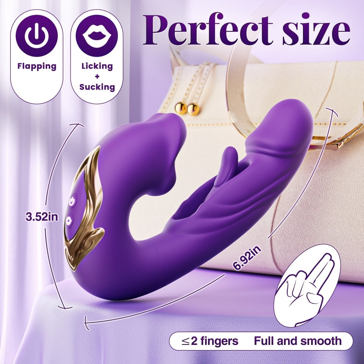 Finger Flapping Mouth Naughty Bae Vibrator G Spot Tongue - product detail image