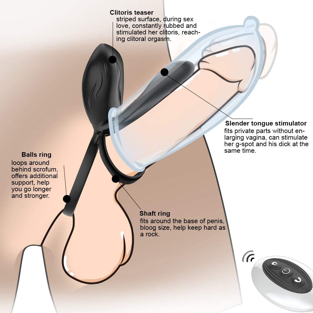 G - Spot Stimulator Vibration Waterproof Cock Ring - detail view