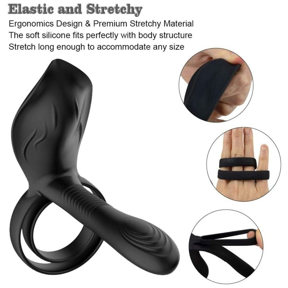 G - Spot Stimulator Vibration Waterproof Cock Ring - extra detail view