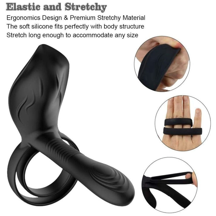 G - Spot Stimulator Vibration Waterproof Cock Ring - extra detail view