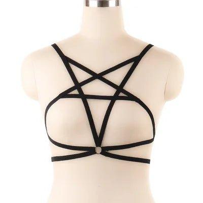 Garter Belt Sexy Lace Hollow Bandage Bra — view 8