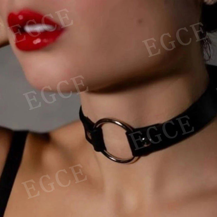 Gothic Leather Sexy Women Harness Collar Necklaces Fashion - alternate gallery view