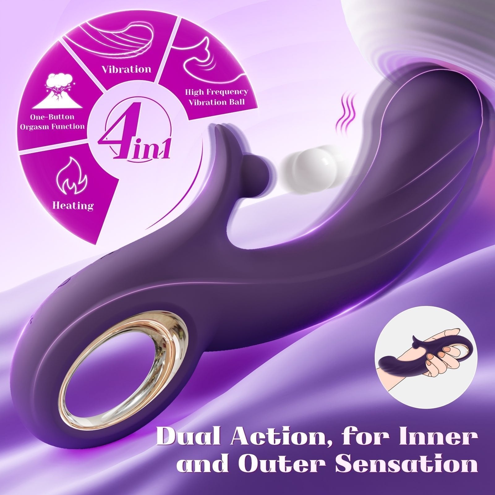 Heating & High - Frequency Vibrator for Clitoral - alternate gallery view