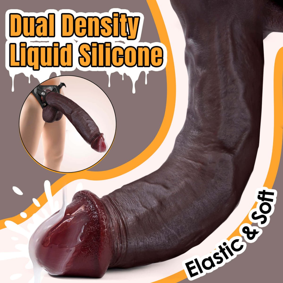 Huge Silicone Realistic Dildo with Suction Cup — view 4