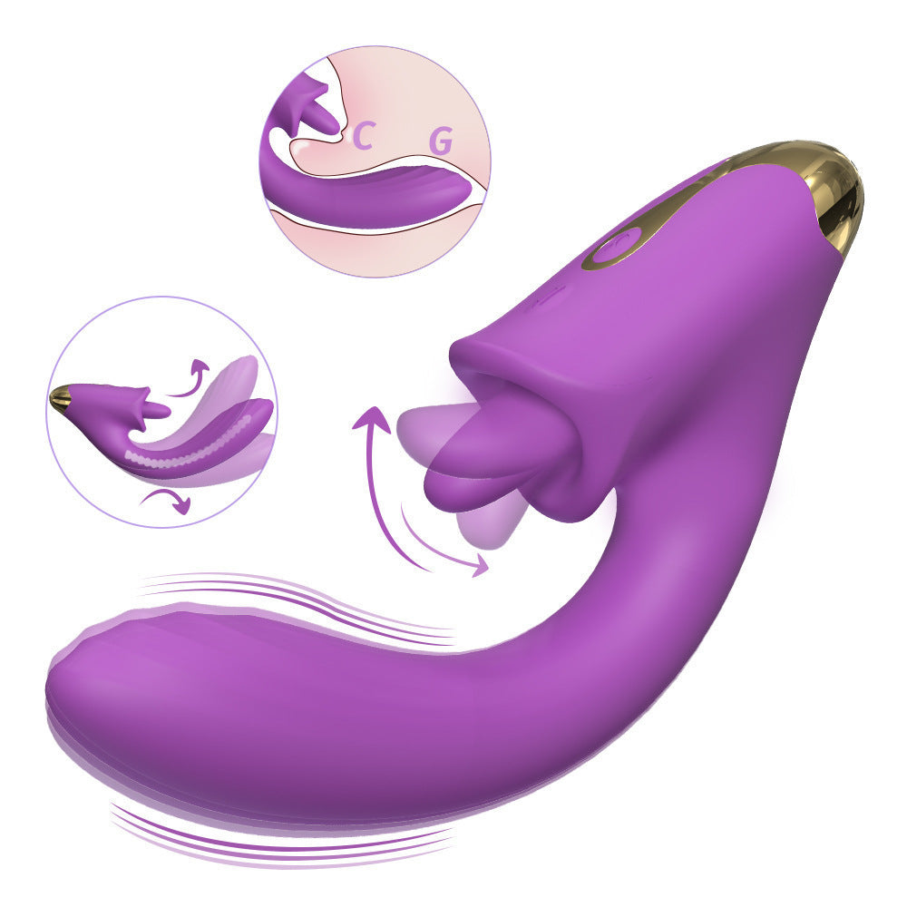 New Jasmine Tongue Licking Vibrator G Spot Adult Women Sex Toy