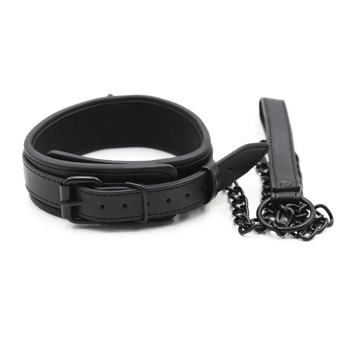 Leather BDSM Collar for Submissives - alternate view