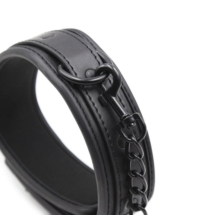 Leather BDSM Collar for Submissives - gallery image