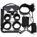 Leather BDSM Kit Bondage Set Sex Games Handcuffs Whip sm - additional view