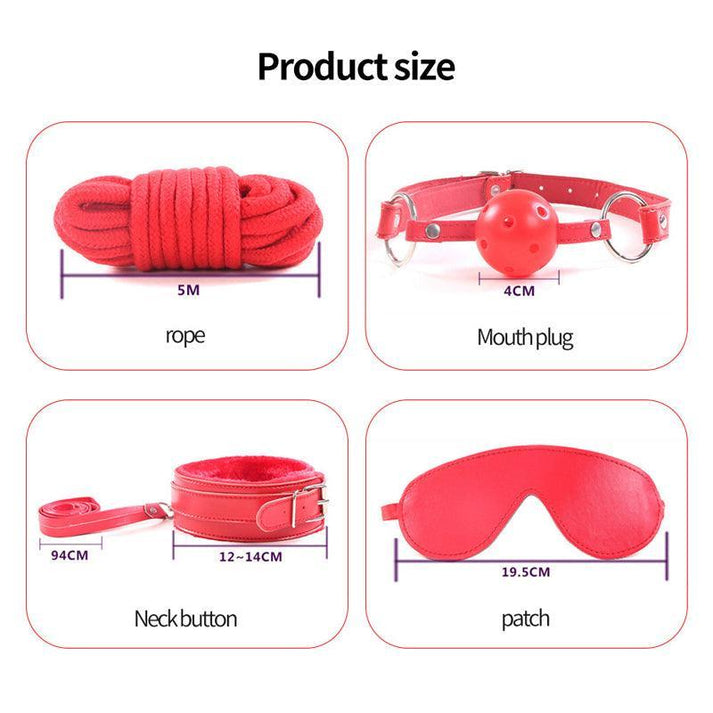 Leather BDSM Sexual Bondage Toys Sets - extra detail view