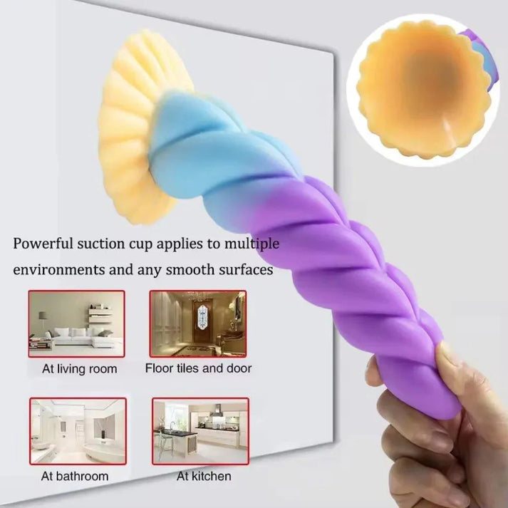Liquid Silicone Mixed Color Dildo — view 5