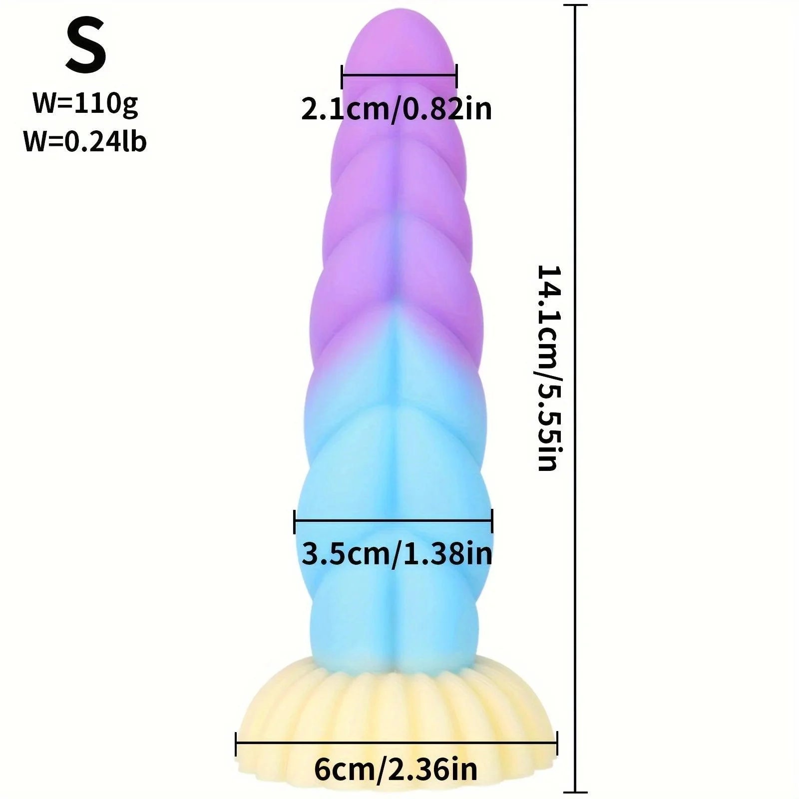 Liquid Silicone Mixed Color Dildo - product detail image