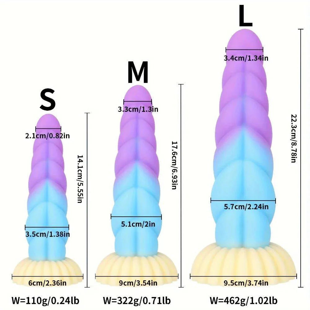 Liquid Silicone Mixed Color Dildo - extra detail view