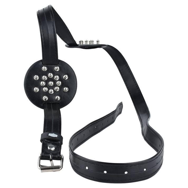 Leather Breast Mask BDSM Toy - detail view