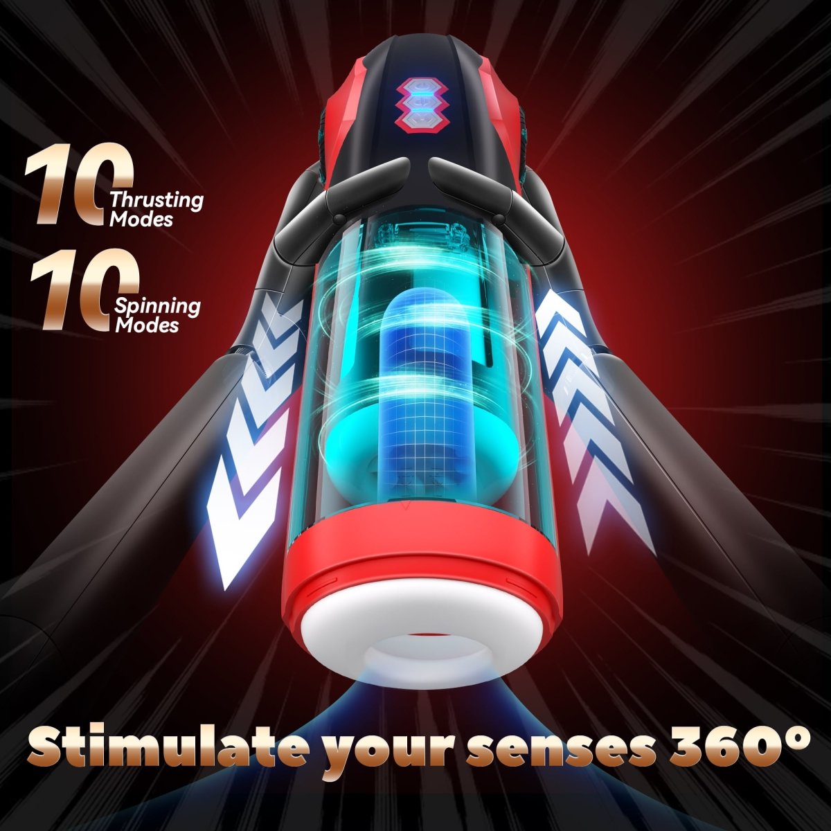One - Click Climax 10 Thrusting and Rotating Male - additional view
