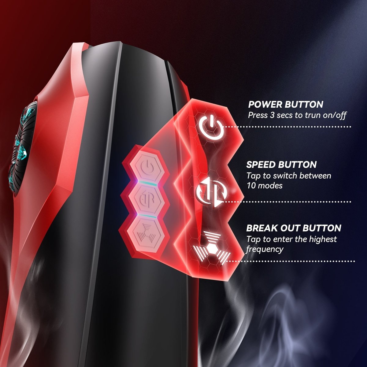 One - Click Climax 10 Thrusting and Rotating Male - extra detail view