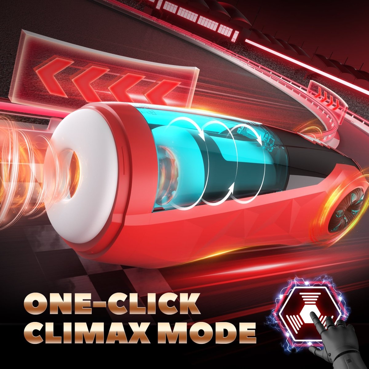 One - Click Climax 10 Thrusting and Rotating Male - detail view
