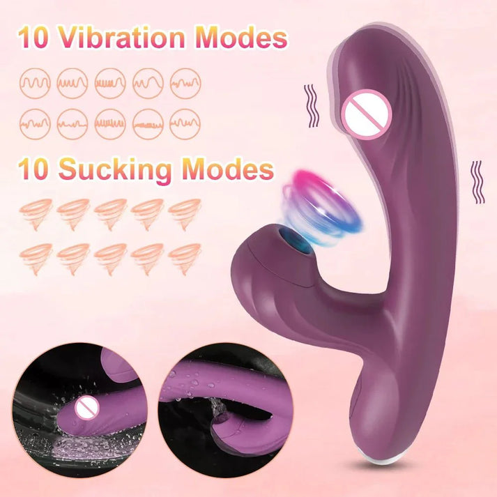POMFW Clitoral G-spot Vibrator Dildo Suction — view 4