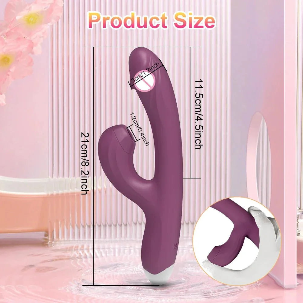 POMFW Clitoral G - spot Vibrator Dildo Suction - alternate view