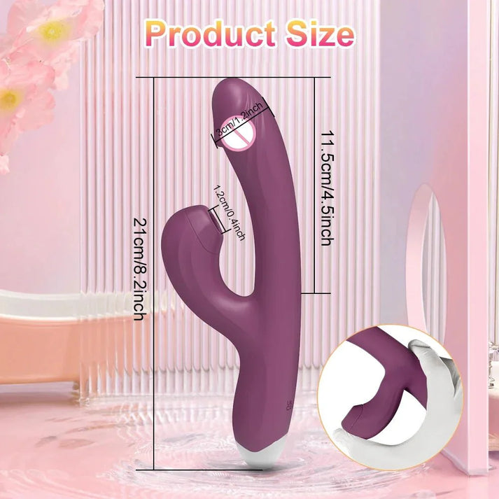 POMFW Clitoral G-spot Vibrator Dildo Suction — view 2