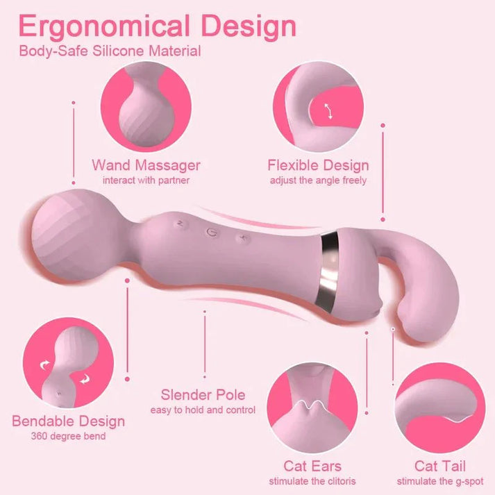 Powerful 2 in 1 AV Vibrator Sex Toys Dildo — view 2