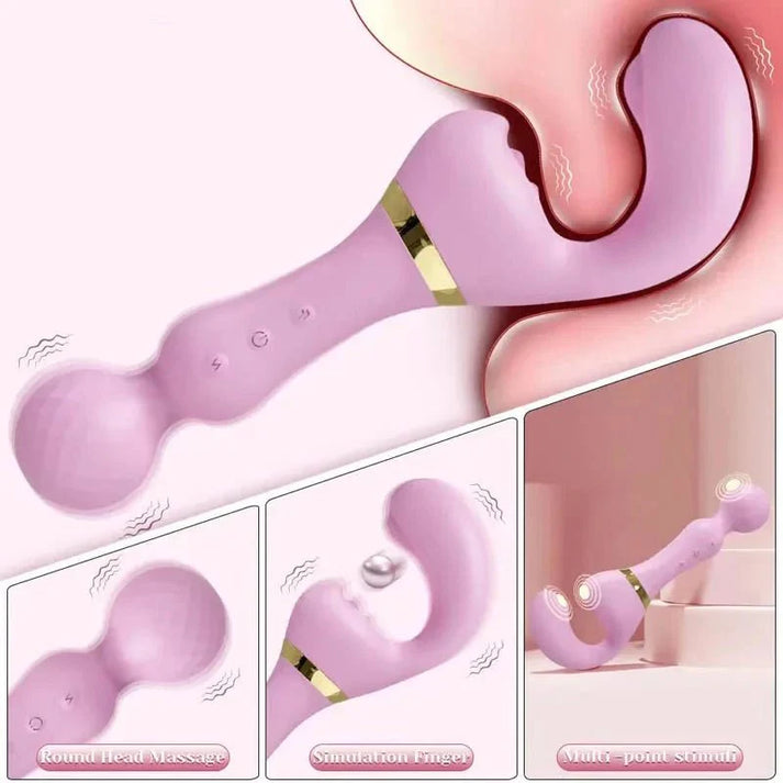 Powerful 2 in 1 AV Vibrator Sex Toys Dildo