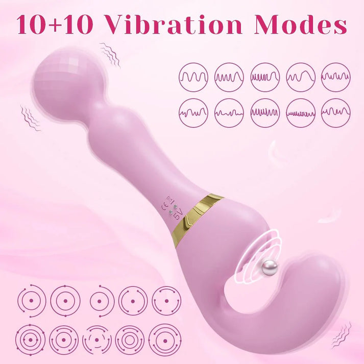 Powerful 2 in 1 AV Vibrator Sex Toys Dildo — view 9