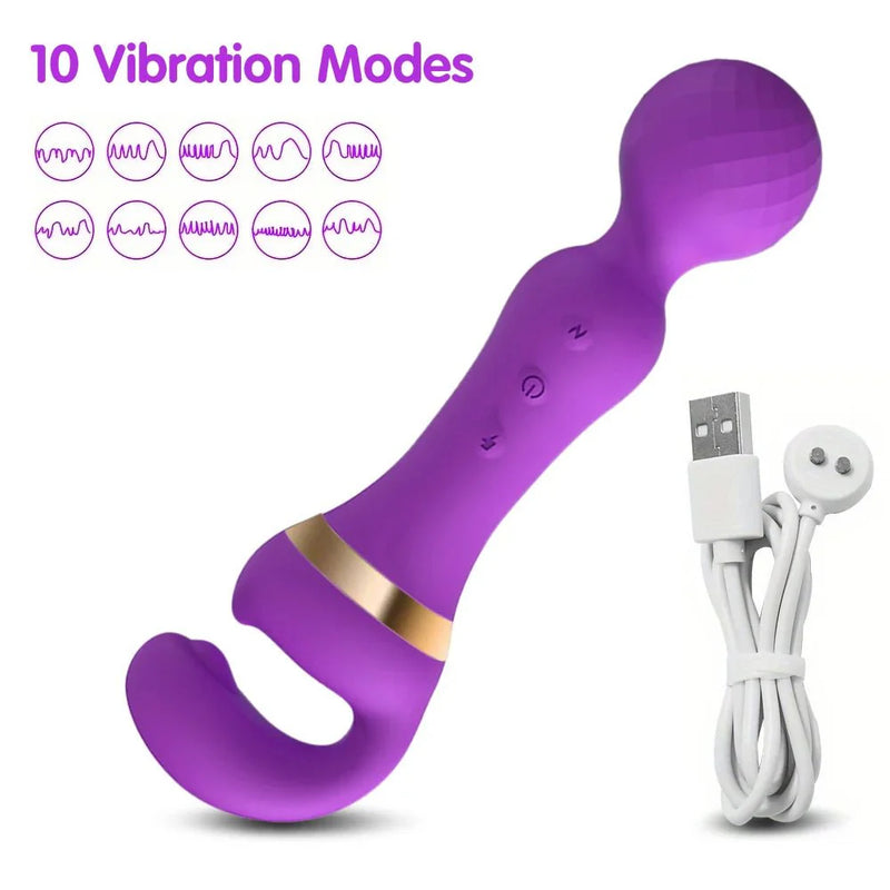 Powerful 2 in 1 AV Vibrator Sex Toys Dildo — view 7